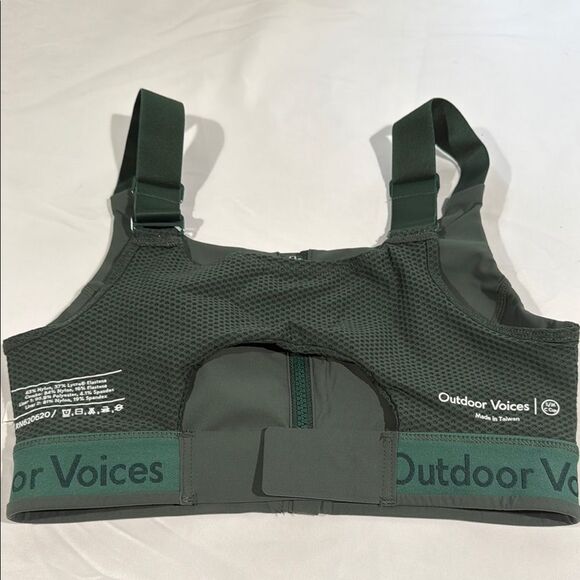 Outdoor Voices EverGreen Powerhouse Sports Bra with Zipper S/M- Cup - Picture 5 of 6